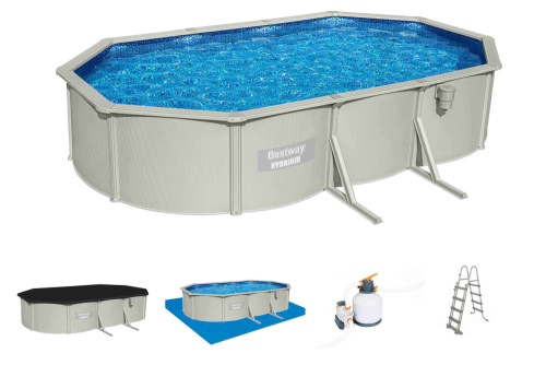 Стальной бассейн Bestway "Hydrium Oval Pools" 610x360x120 м - фото товара blaga-garden.ru