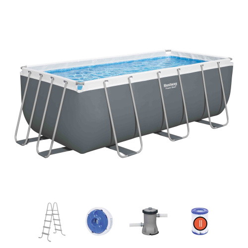 Каркасный бассейн Bestway Power Steel 4.12 x 2.01 x 1.22 м - фото товара blaga-garden.ru
